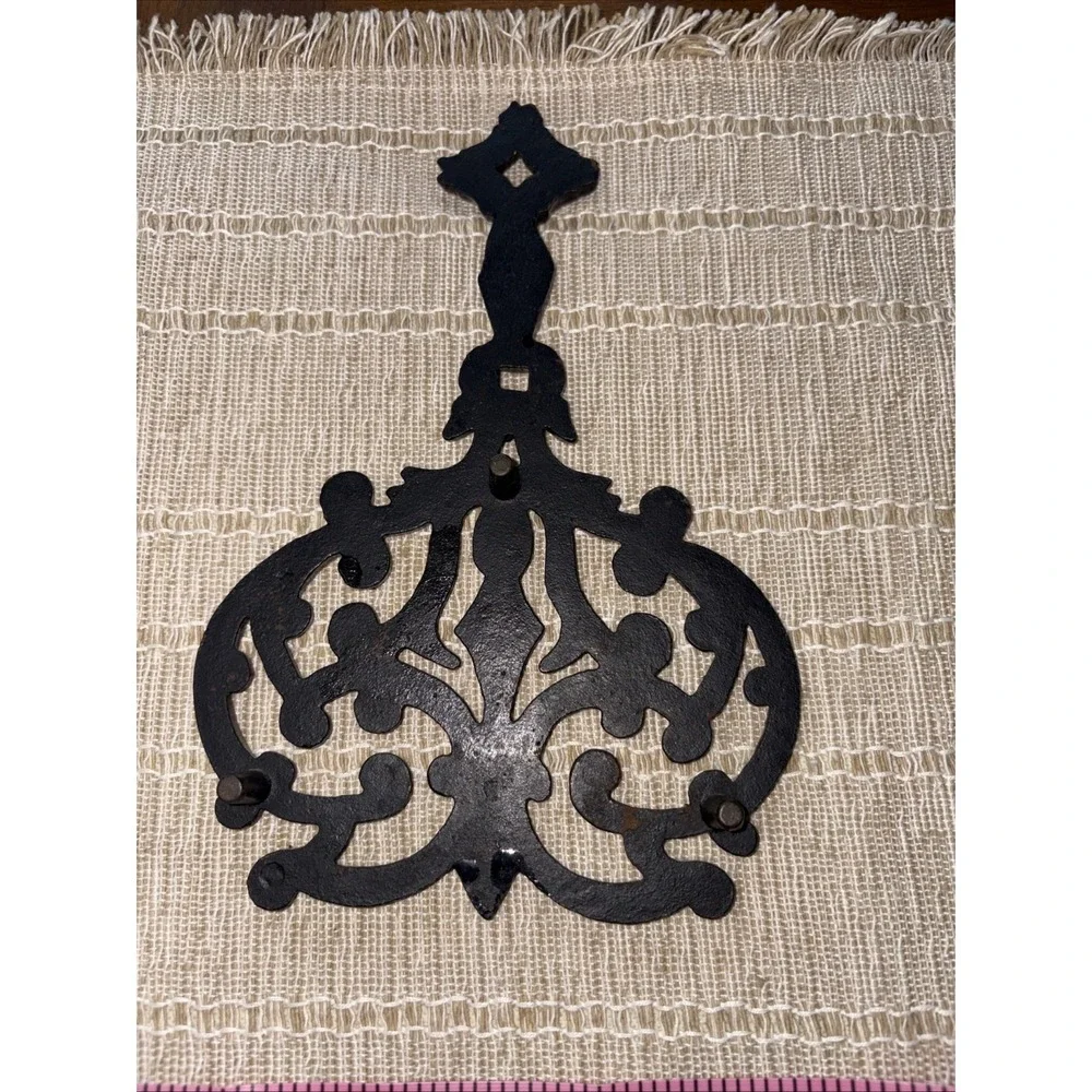 Iron Table Trivet‎ with Handle VTG